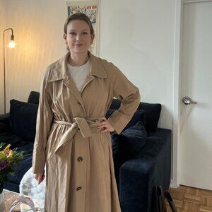 Everlane The Gathered Drape Trench M / Ash Brown